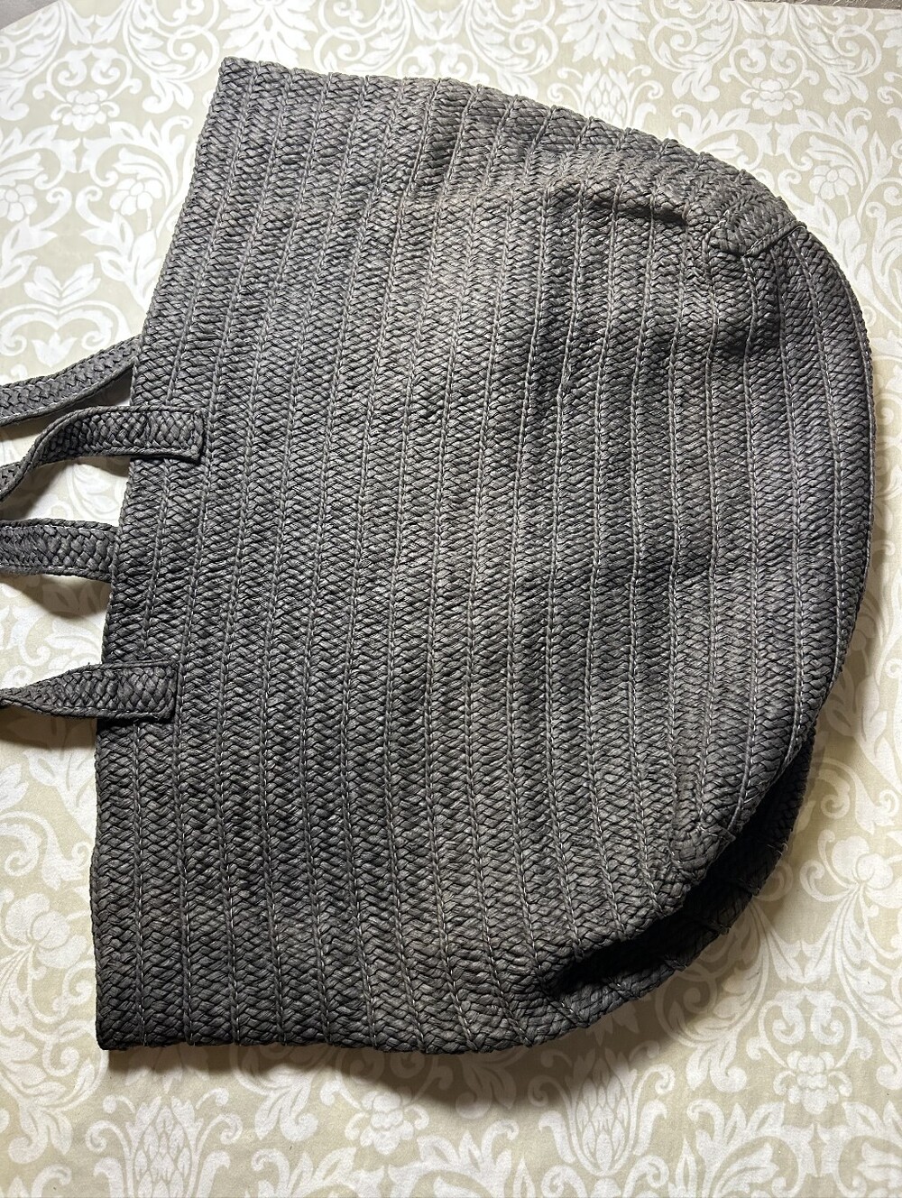 BTB Farmers Market Gray Woven Tote Bag - Picture 5 of 6